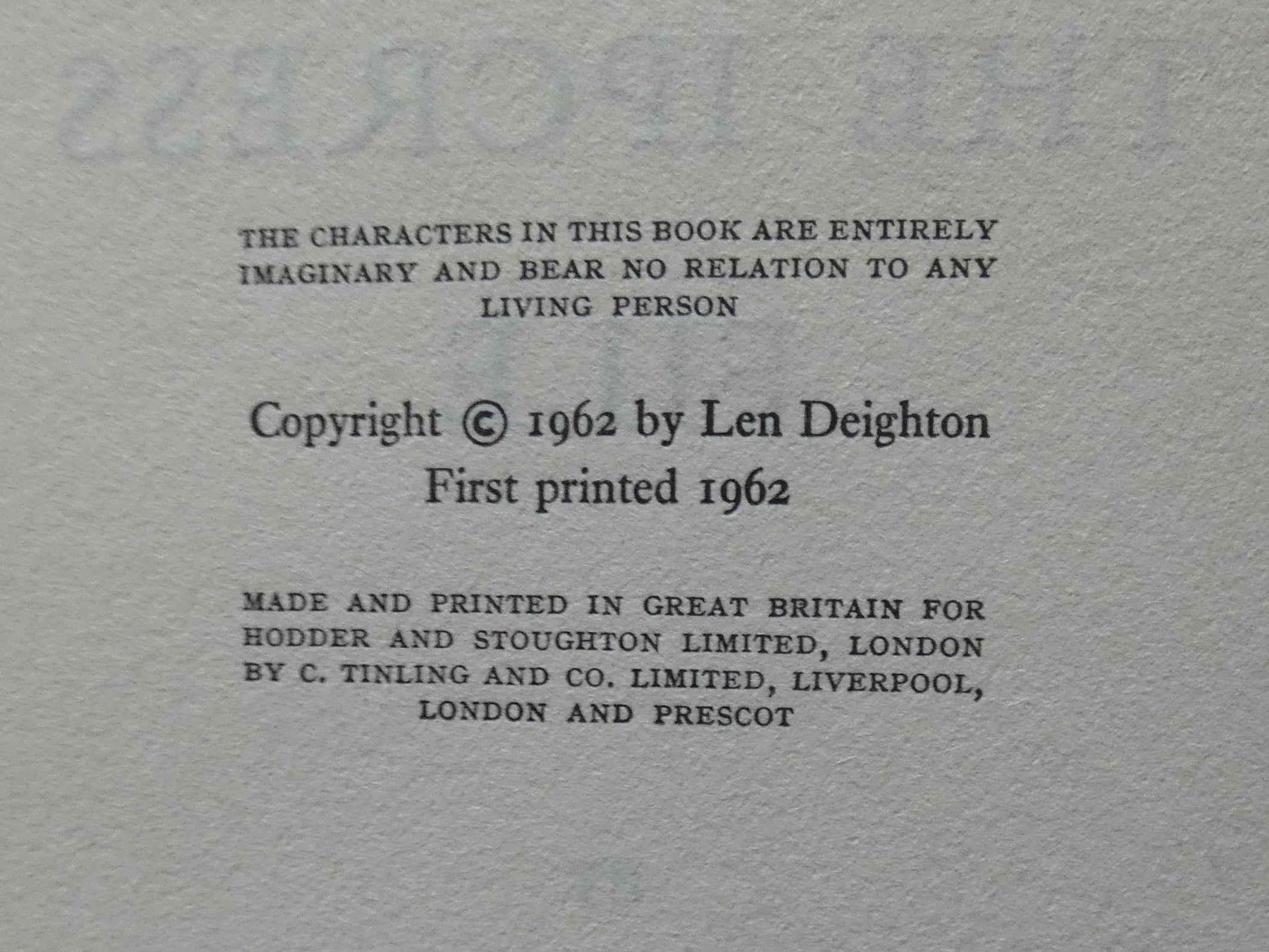 the ipcress file 2850 inscribed by the author 6