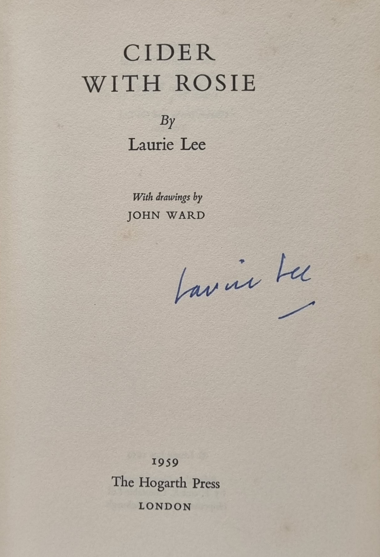 cider with rosie signed 2