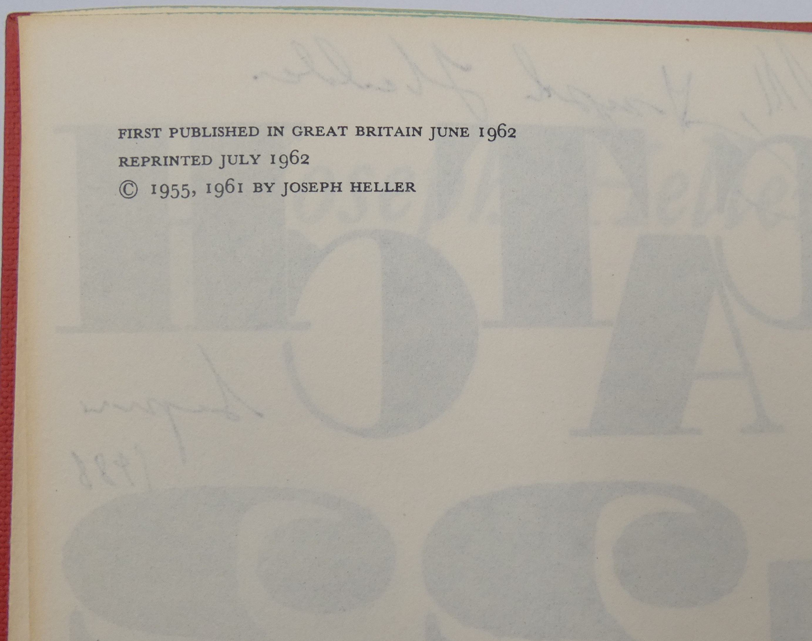 catch 22 second impression - inscribed by the author 4